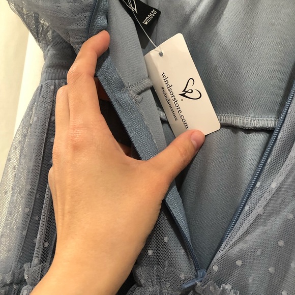 Gillian Sleeveless Ruffled A-Line Tulle Formal Dress - Picture 8 of 9